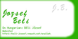 jozsef beli business card