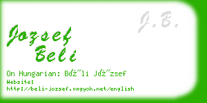 jozsef beli business card